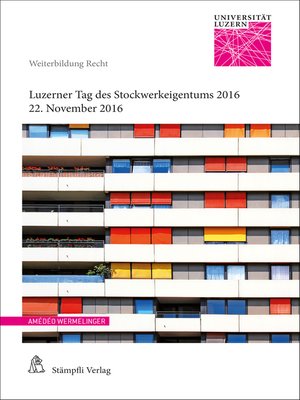 cover image of Luzerner Tag des Stockwerkeigentums 2016